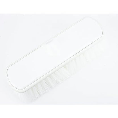 SPARTA Flo-Thru Heavy-Duty Deck Scrub Brush Nylon Bristled, Boat and Floor Scrub Broom with Protective Bumper for Floors and Large Equipment, Plastic, 9.5 Inches, White - color: White