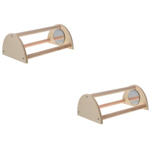 VANZACK 2pcs Wooden Chick Perch Roosting Bar for Chickens Chick Training Stand for Coop and Brooder Comfortable Resting and Playing for Poultry