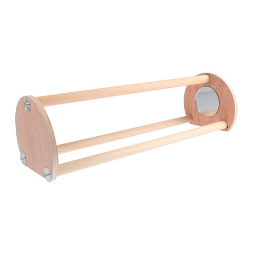 Levemolo Wooden Chick Mirror Perch Adjustable Bird Stand for Chickens Parrots and Small Birds and Playtime Accessories