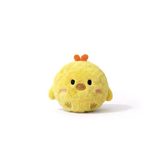 Mini Fluffy Squeaky Pet Ball for Small Dogs and Cats, 2-Inch Soft Plush Indoor Toy Ball, Gentle Interactive Play, 1 Pack Chick - color: Chick