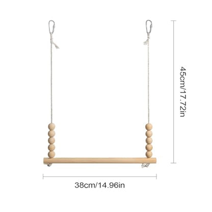 Chicken Swing Toy, Chicken Perch Natural Wooden Swing Toys Perch Ladder Coop Accessories
