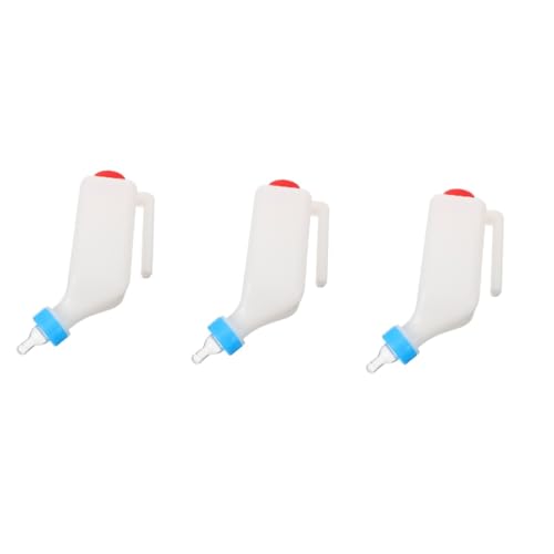HANABASS 3pcs Versatile Livestock Feeding Bottle for Newborn Animals Calf Sheep Lamb Milk Jug Nipple