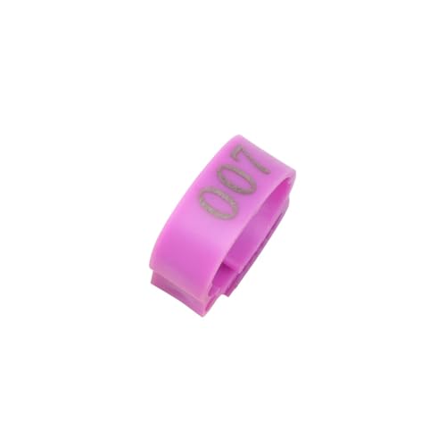 50Pcs Adjustable Size Chicken Foot Ring Poultry Number Tag Buckle Plastic Chick Duck Goose Farm Breeding Supplies for Easy Flock Management(Purple) - color: Purple