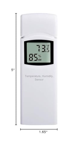Ecowitt WN32(WH32) Wireless Outdoor Temperature and Humidity Sensor, Thermometer and Hygrometer Gauge with LCD Display, Default Degree Fahrenheit, Remote App Monitoring
