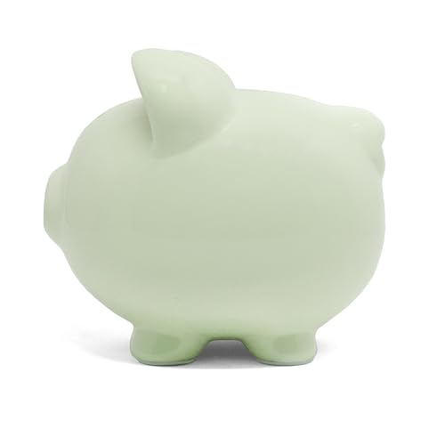 Child to Cherish Ceramic Piggy Bank, Green - color: Green