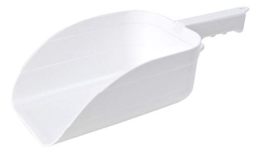 Little Giant® Plastic Utility Scoop | Heavy Duty Durable Stackable Farm Feed Scoop | 5 Pint | Ranchers, Homesteaders and Livestock Farmers | Made in USA - color: White