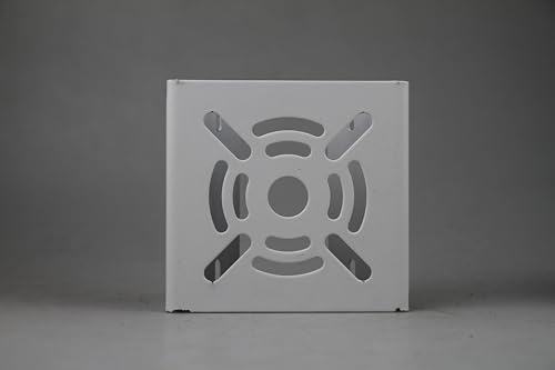 Universal Vertical Pole Mount for Security Camera, White | Solid Metal Bracket with 2 Loops, Suitable for CCTV Cameras LED Wall/Stage Lights Solar Panels, Pole Brackets