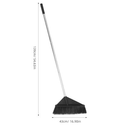 Heavy-Duty Long Handle Stiff Bristle Broom - Indoor/Outdoor Floor Sweeper for Tough Cleaning Tasks