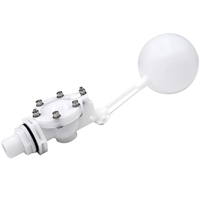 Water Float Valve with Adjustable Arm, Heavy Duty Float Valve 3/4 for Water Tank Pond, High Flow Rate - size: 12.9" in length