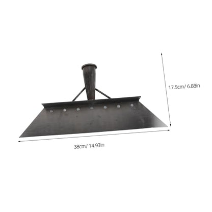 Heavy Duty Manganese Steel Livestock Manure Scraper Shovel for Barn Cleaning 38cm Metal Feces Scraper Tool for Farm and Poultry Waste Removal