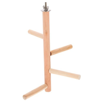 Natural Bird Perch Stand for Parakeets and Parrots Chewable Toy Platform for Bird Cages Easy to Install Safe and Perch Accessory