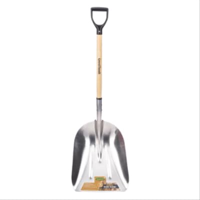 Green Thumb GT-GS202 Aluminum Grain Scoop, Wood D-Handle - Quantity 1