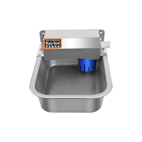 Automatic Water Dispenser for Dog,Heavy Duty Stainless Steel Water Bowl Dispenser,3L Water Feeder for Horse,Dog,Cat and Other Livestock