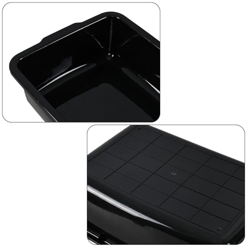 32 Liter Commercial Bus Tubs, 4 Pack Plastic Large Utility Bus Trays, Black