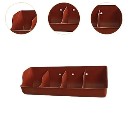 Pig Trough,Food Feeder,Small Animals Waterer,4 Compartment Farm Animal Supplies,Feeding Livestock Pets Fodder Slot,Pig Manger