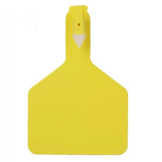 KaDdu Cattle Ear Tags Blank 50 Sets Livestock Identification Ear Tags with Ear Tag Applicator and Tag Remover Pliers for Cattle Cow Pig Goat Horse 4.53 * 2.95in Yellow - color: Yellow