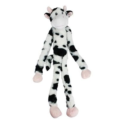 Multipet Swingin' Slevin Cow Dog Plush Toy - Squeaky Toys for All Dogs - Extra Soft Plush - Stuffed Animal for Cuddling & Playing - Cute (27”, White, 5 Squeakers) - size: 27", style: Cow