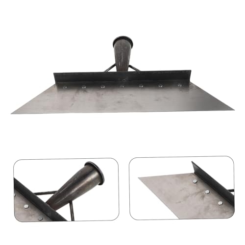 Toyvian Manganese Steel Flat Metal Shovel Scraper for Livestock Manure Cleaning, 38cm Heavy Duty Floor Scraper Tool for Barn and Farmyard Maintenance