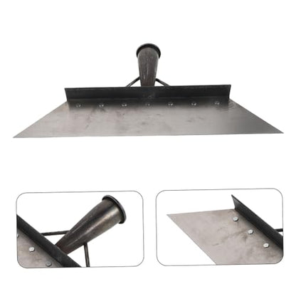 Toyvian Manganese Steel Flat Metal Shovel Scraper for Livestock Manure Cleaning, 38cm Heavy Duty Floor Scraper Tool for Barn and Farmyard Maintenance