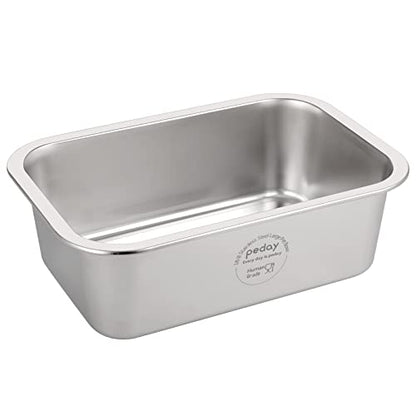 PEDAY 2.64 Gallon Extra Large Dog Water Bowl, Human Grade Stainless Steel, for Extra Large Sized Dogs - Silver Classic - color: Silver Classic, size: 2.64 gallon