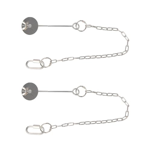 Hanging Feeders for Chickens Stainless Steel Construction Adjustable Chain Vegetable Skewer and Toy Function to Relieve Stress Feeding Tool - size: S
