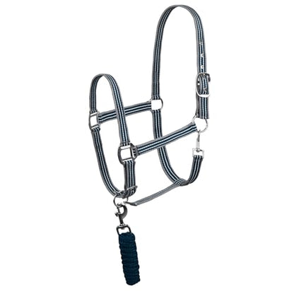 HORZE Munich Adjustable Horse Halter and 7' Lead Rope Set - Reflecting Pond - Horse - color: Reflecting Pond