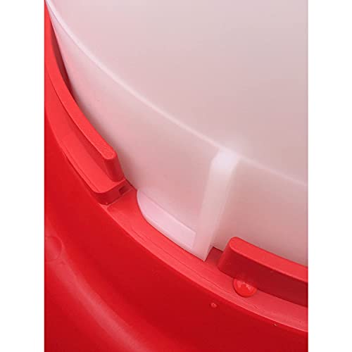 Farm Innovators 2 Pack Heated Chicken Waterer, Poultry Water Fountain, 3 Gallon - color: White, Red, size: 2 Pack