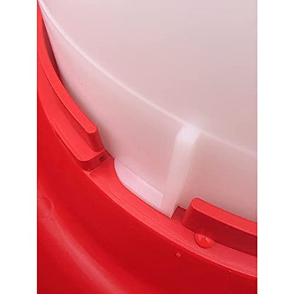 Farm Innovators 2 Pack Heated Chicken Waterer, Poultry Water Fountain, 3 Gallon - color: White, Red, size: 2 Pack