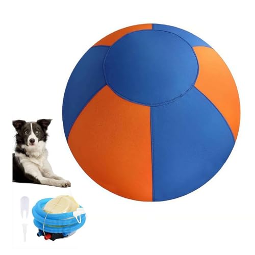 18" Giant Herding Ball Dogs, Inflatable Durable Tear-Resistant Calming Big Jumbo Ball for Dogs Horses Sheeps Pet Play & Exercis, Entertainment, Fun, Training Outdoor (Blue1) - color: Blue1