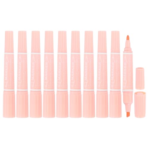 MECCANIXITY 10 Pcs Art Marker Pen Double-Ended Colored Pen Dual Sketch Marker for Drawing Sketching Writing Journaling, Light Pink - color: Light Pink