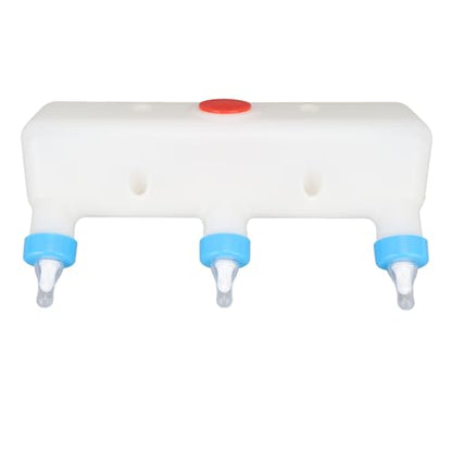 Yosoo Health Gear Small Animal Milk Feeder 3 Pacifier Piglet Puppy Baby Lamp Milk Feeder, Sturdy Plastic and Comfortable Silicone Animal Baby Bottle Feeder, 13.8 * 3.9in Milk Feeder for Home Farm