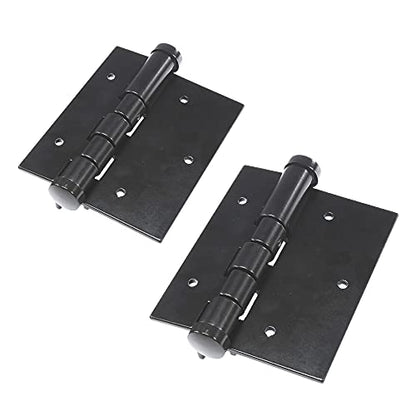 Pair of Aluminum Black Self-Closing Fence Gate Hinges for Aluminum | Vinyl | Iron | Wood Gates (Black)