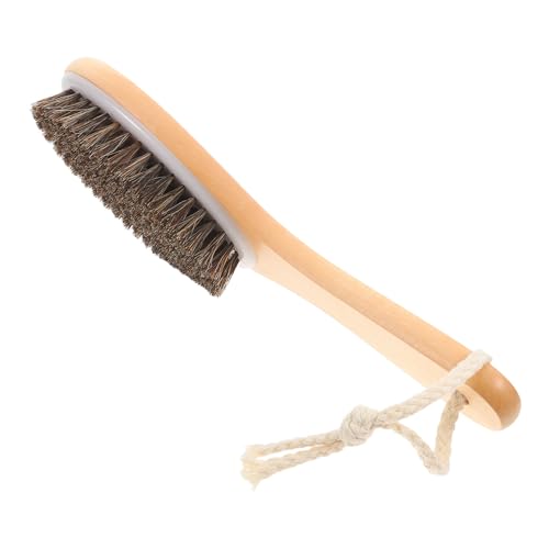 Horse Mane Grooming Brush and Wooden Body Hair Comb, Stiff Bristle Fur Cleaning Tool and Cattle, Suitable for Shedding and Daily Grooming in Livestock Care