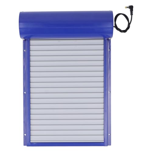 Pilipane Automatic Chicken Coop Door Solar Powered Programmable Timer Control Aluminum Chicken Door for Poultry Safety Iron Sheet Metal Plastic 37x24.7cm