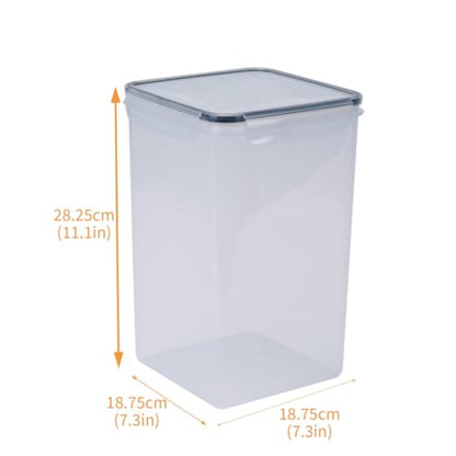 Geyecete 2 PC [6.5L / 220 Oz] large food storage containers Extra Large dog Food Storage Containers with Airtight Lids Can hold 13-15 pounds of dog food