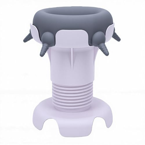 Pssopp Silicone Puppy Nursing Station Pet Milk Feeder Station, Silicone Puppy Nursing Feeder Milk Bowl for Newborn Rabbits Kittens Other Animals Feeding Supplies (Grey) - color: Grey