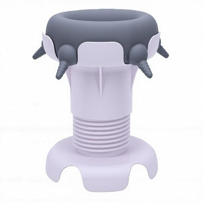 Pssopp Silicone Puppy Nursing Station Pet Milk Feeder Station, Silicone Puppy Nursing Feeder Milk Bowl for Newborn Rabbits Kittens Other Animals Feeding Supplies (Grey) - color: Grey