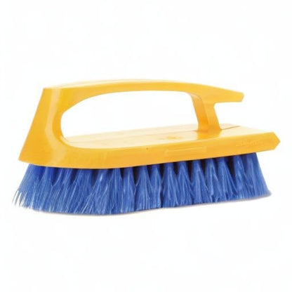 Rubbermaid Commercial Products,Rubbermaid Commercial,Iron-Shaped Handle Scrub Brush, 6" Brush,Long-Lasting Blue Polypropylene Fill Resists Stains.,Durable Plastic Block.