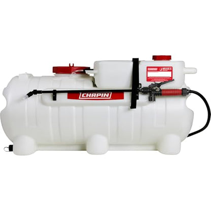 Chapin 97561 Made in The USA 25 Gallon Mixes on Exit 12V, 2.5 GPM Pump ATV/UTV Spot Sprayer with Separate Water Tank Than Concentration Tank to Mix on Demand, Translucent White - size: 25-Gallon