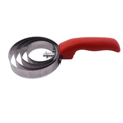 RUIAN Curry Comb Reversible Stainless Steel Curry Comb with Soft Touch Grip Multifunctional Stainless Steel Fine Tooth Pet Horse Grooming, Red