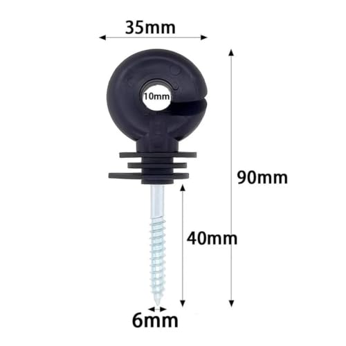 Electric Fencing Ring Insulators Electric Fence Trellis Insulation Nail Insulator for Livestock Breeding Pasture Trong Wire Connections(Red 10pcs) - color: Red 10pcs