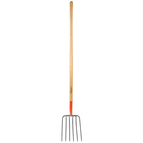 A.M. Leonard Forged 6 Tine Manure Fork, Bedding Fork, 54 Inch Ash Handle