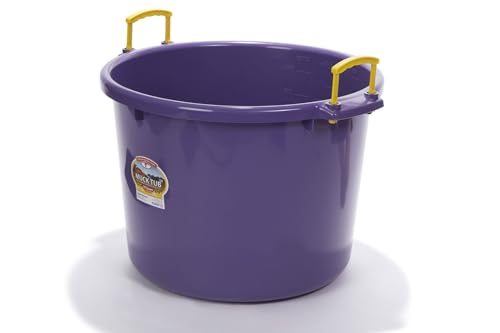 Little Giant® Plastic Muck Tub | Durable & Versatile Utility Bucket with Handles | Muck Bucket | Durable Handles | 70 Quart | Purple - color: Purple, size: 70 quart