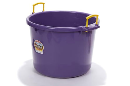 Little Giant® Plastic Muck Tub | Durable & Versatile Utility Bucket with Handles | Muck Bucket | Durable Handles | 70 Quart | Purple - color: Purple, size: 70 quart