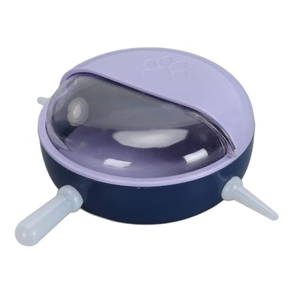 Semme Pet Milk Bowl with 5 Nipples Breathing Device for Kittens Puppies Small Animals Safe Feeder with Lid (Purple) - color: Purple