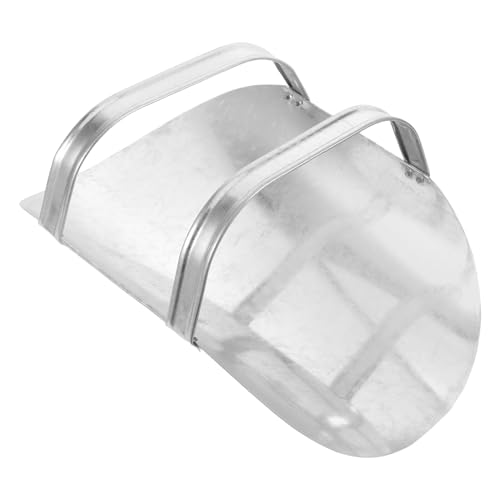 ORFOFE Heavy Duty Metal Feed Scoop for Livestock and Pets – Thickened Iron Grain Shovel for Horse, Goat, Chicken Feeding, Double Handle Design