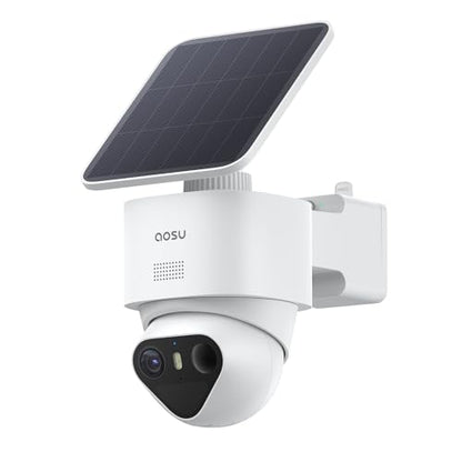 aosu T2 Ultra 4K Security Cameras Wireless Outdoor, TrueColor Night Vision, AI Triple Detection, 360° Auto Tracking, Solar Powered WiFi Camera for Home Security, 1Pack - style: SolarCam