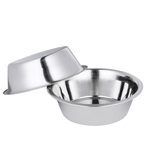 2-Pack Stainless Steel Dog Bowl ~ (8.8" Outer Diameter) Pet Feeder Replacement Bowls - size: 7.8 Cups
