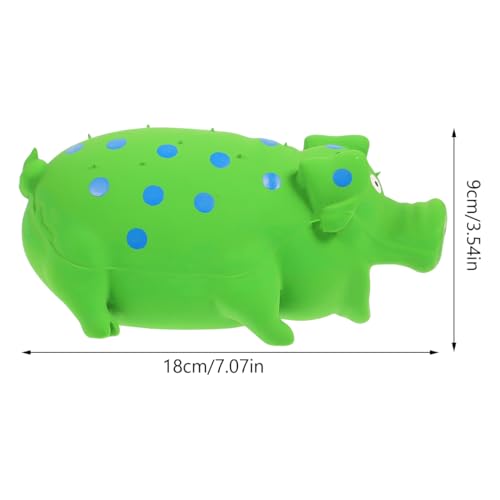 balacoo Dog Chew Toy with Grunting Sound Interactive Pig Molar Plaything Bite Resistant Pet Chew Toy for Dental Health Training 7.08X3.54X1.57In