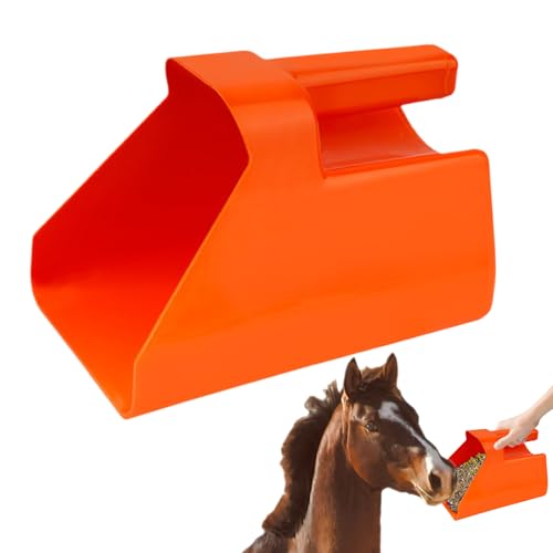 Stackable Livestock Feed Scoop - Heavy Duty Grain Measuring Scooper, Large Dry Goods Container | Animal Feeding Supplies, Durable Farm Ranch